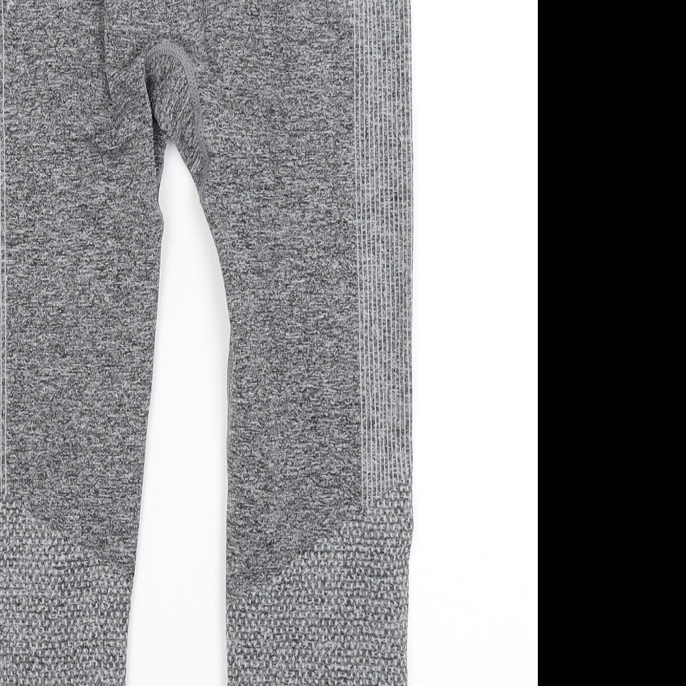 Workout Womens Grey   Cropped Leggings Size 8