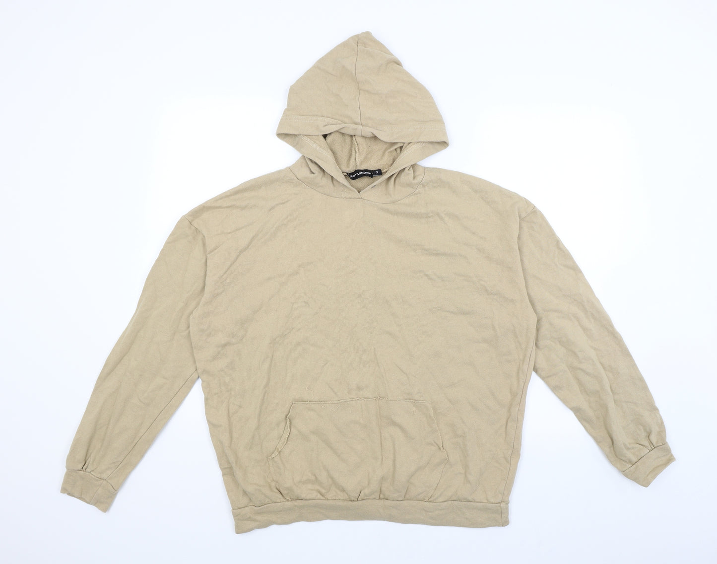 Pretty Little Thing Womens Beige   Pullover Hoodie Size S