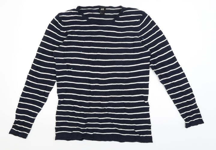 H&M Womens Blue Pullover Jumper Size L
