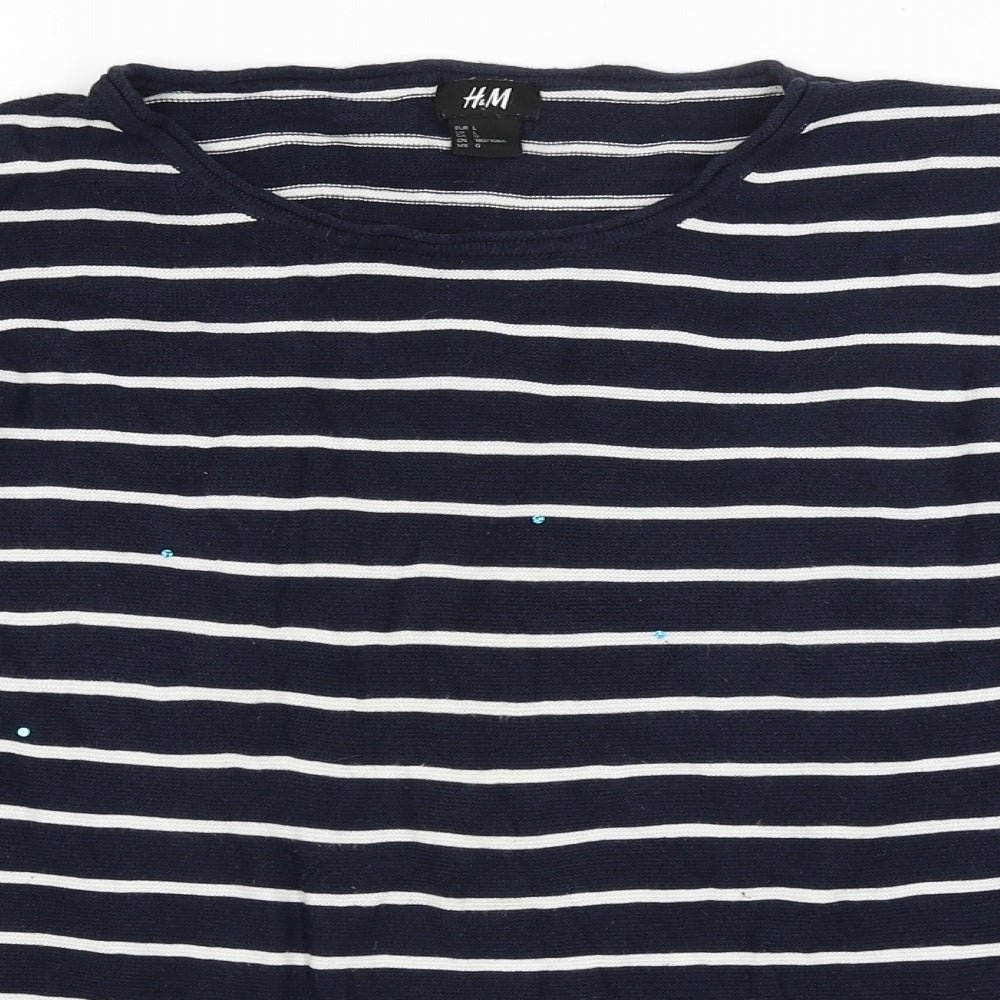 H&M Womens Blue   Pullover Jumper Size L