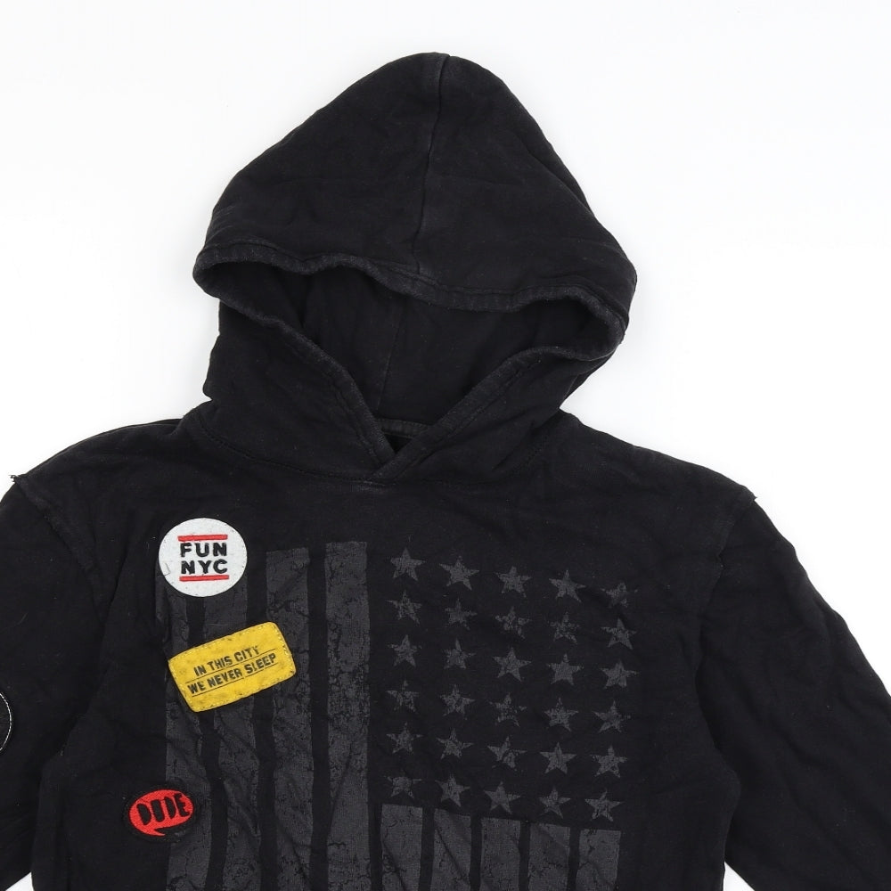 Zara Boys Black   Pullover Hoodie Size 11-12 Years