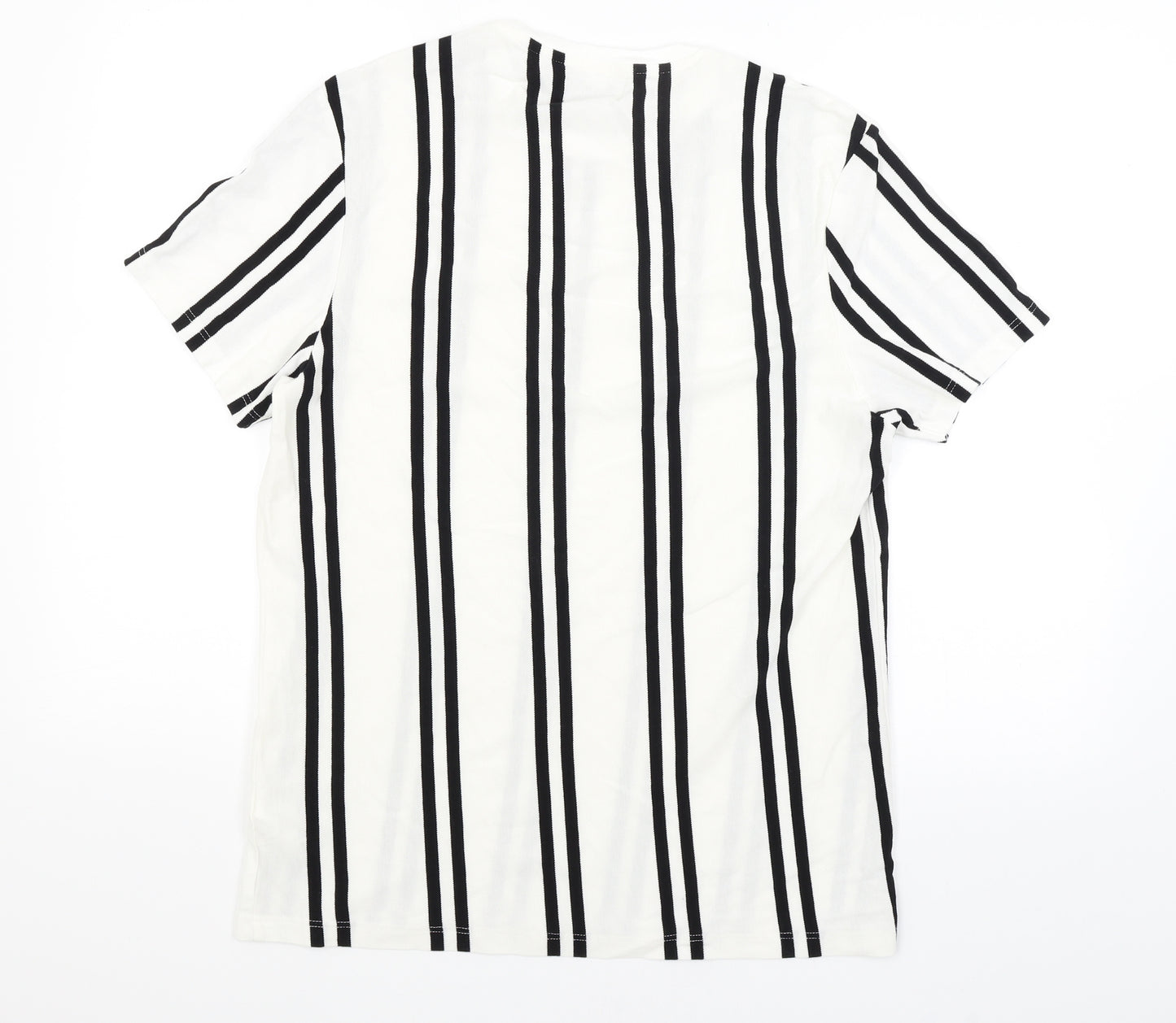 Topman Mens White Striped   Polo Size L