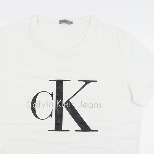 Calvin Klein Jeans Mens White    T-Shirt Size XL