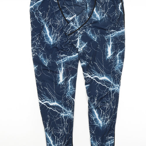Vansydical Womens Blue   Capri Leggings Size L L27 in