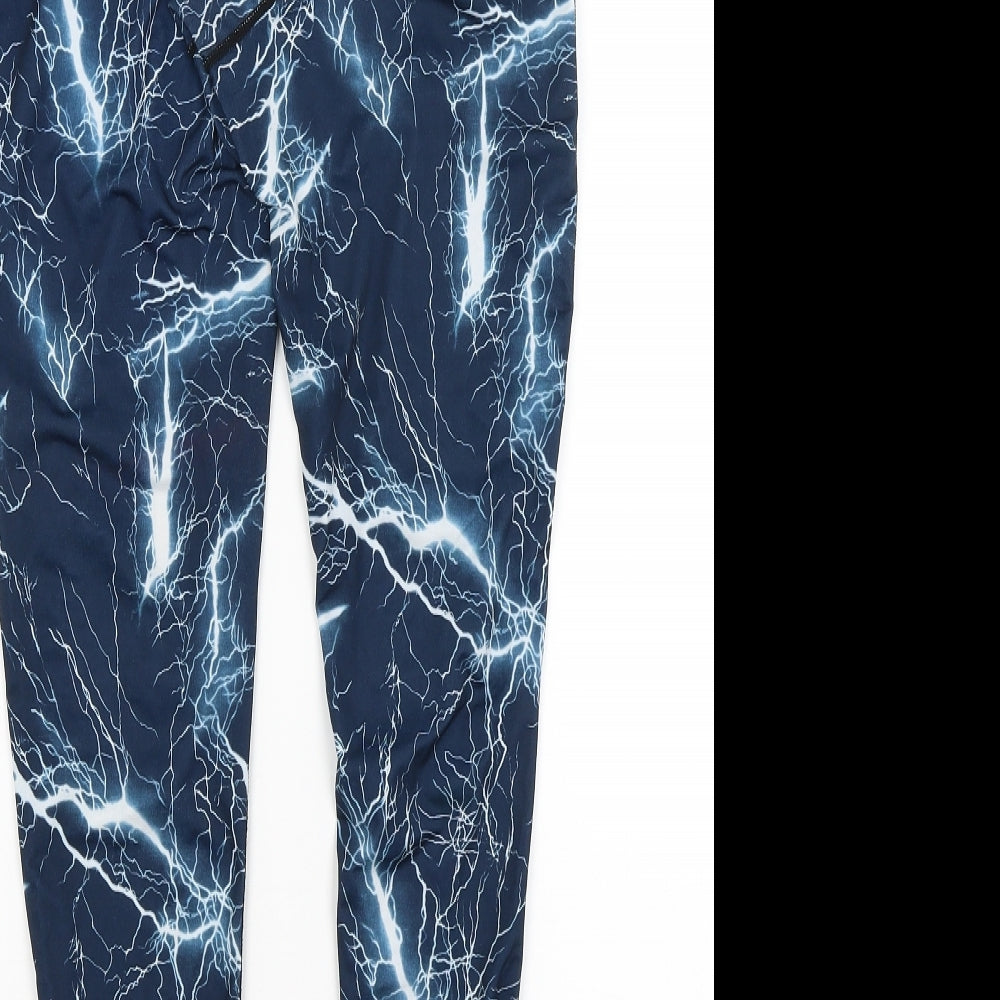 Vansydical Womens Blue   Capri Leggings Size L L27 in