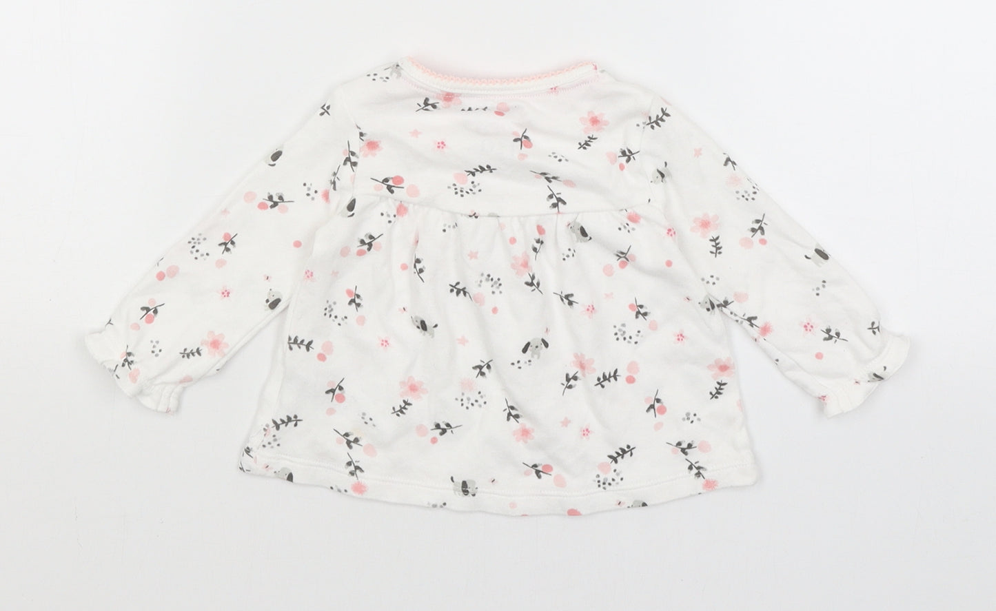 Fred and Flo Baby White Floral  A-Line  Size 0-3 Months