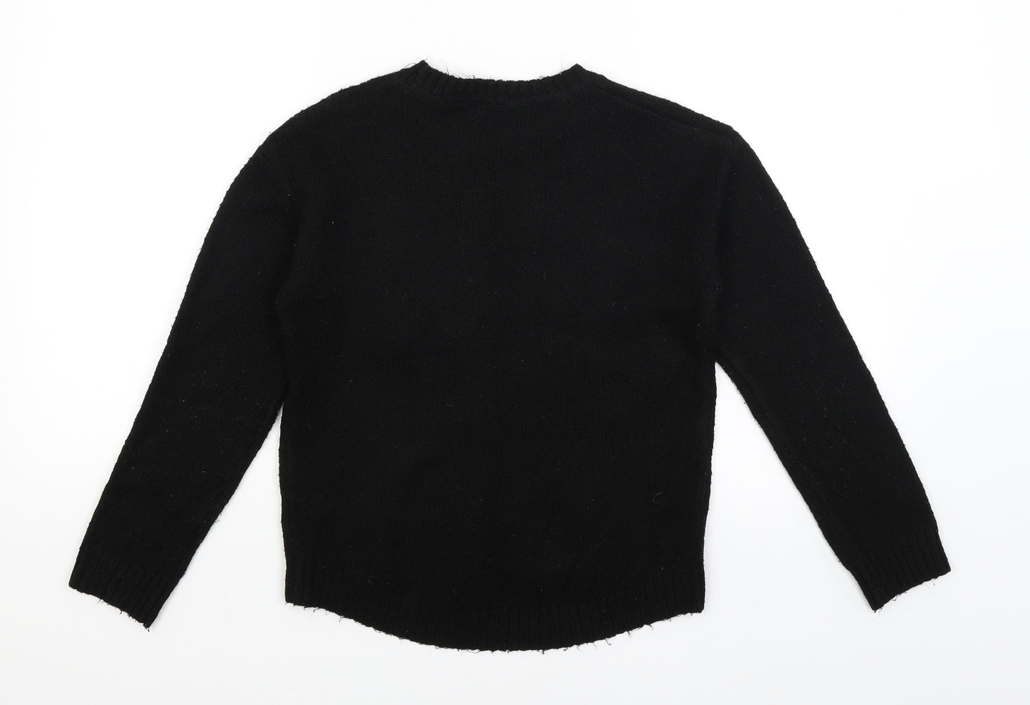 F&F Girls Black   Pullover Jumper Size 9-10 Years  - Stars