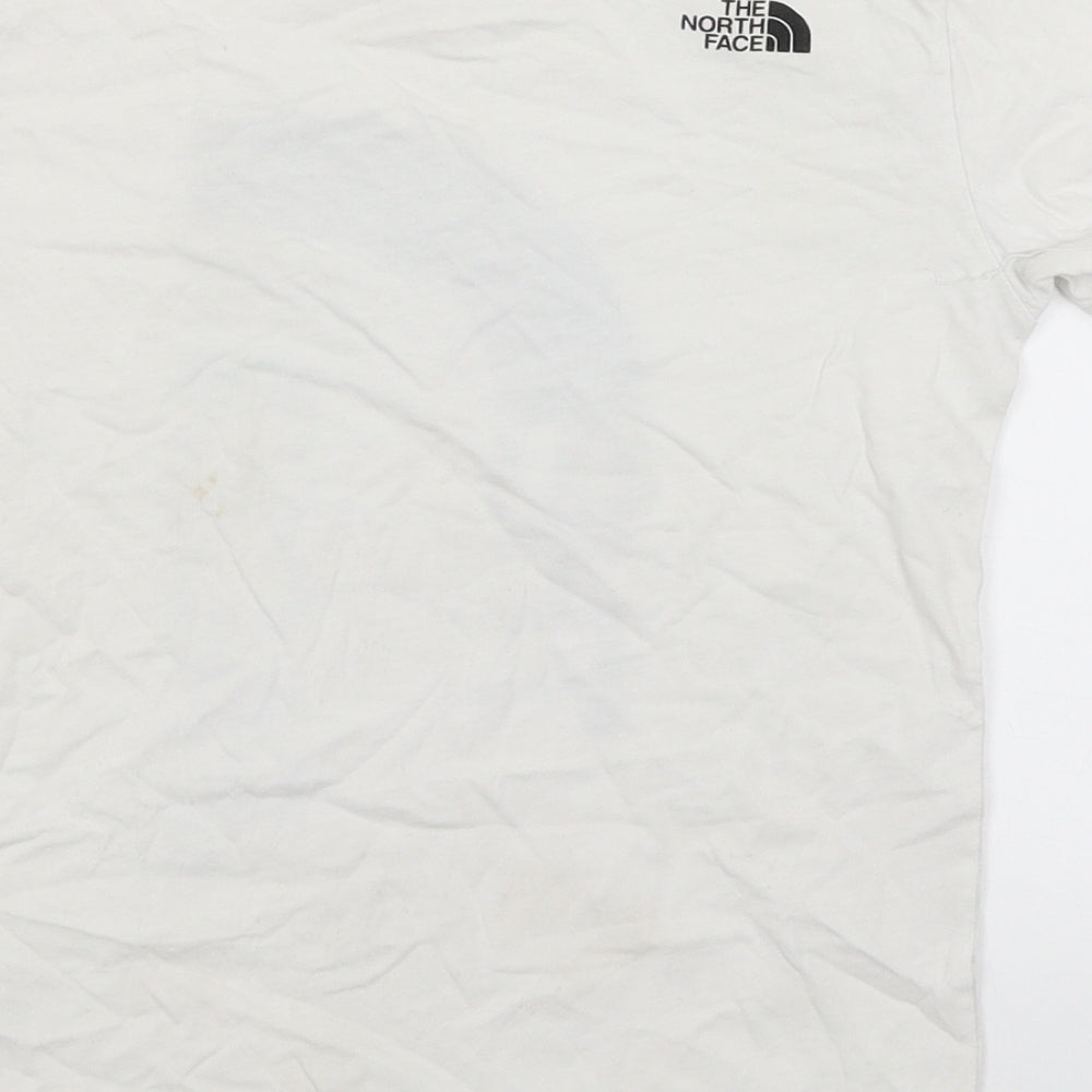 North Face Boys White   Basic T-Shirt Size 7-8 Years