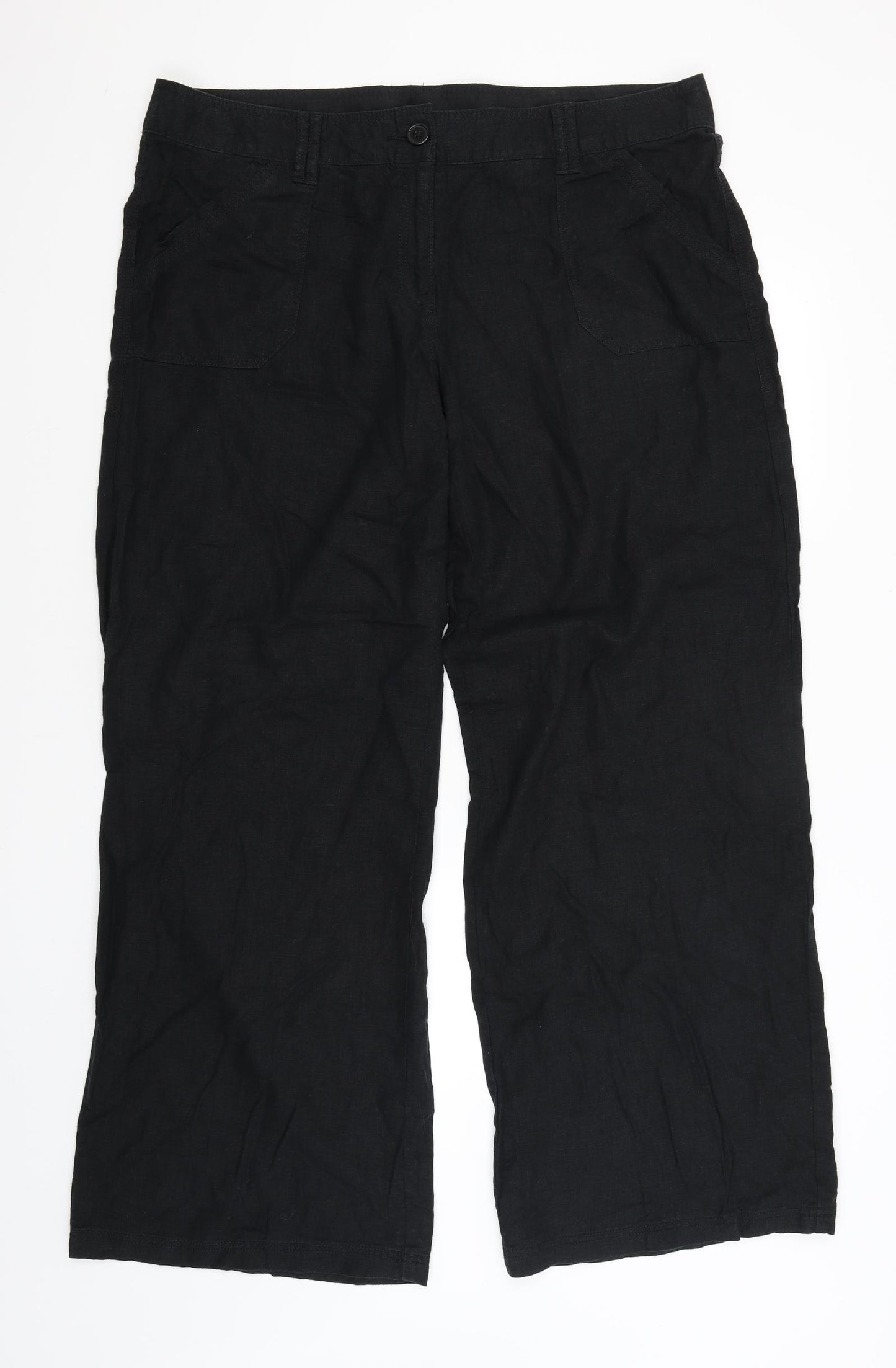 NEXT Womens Black   Trousers  Size 18 L32 in