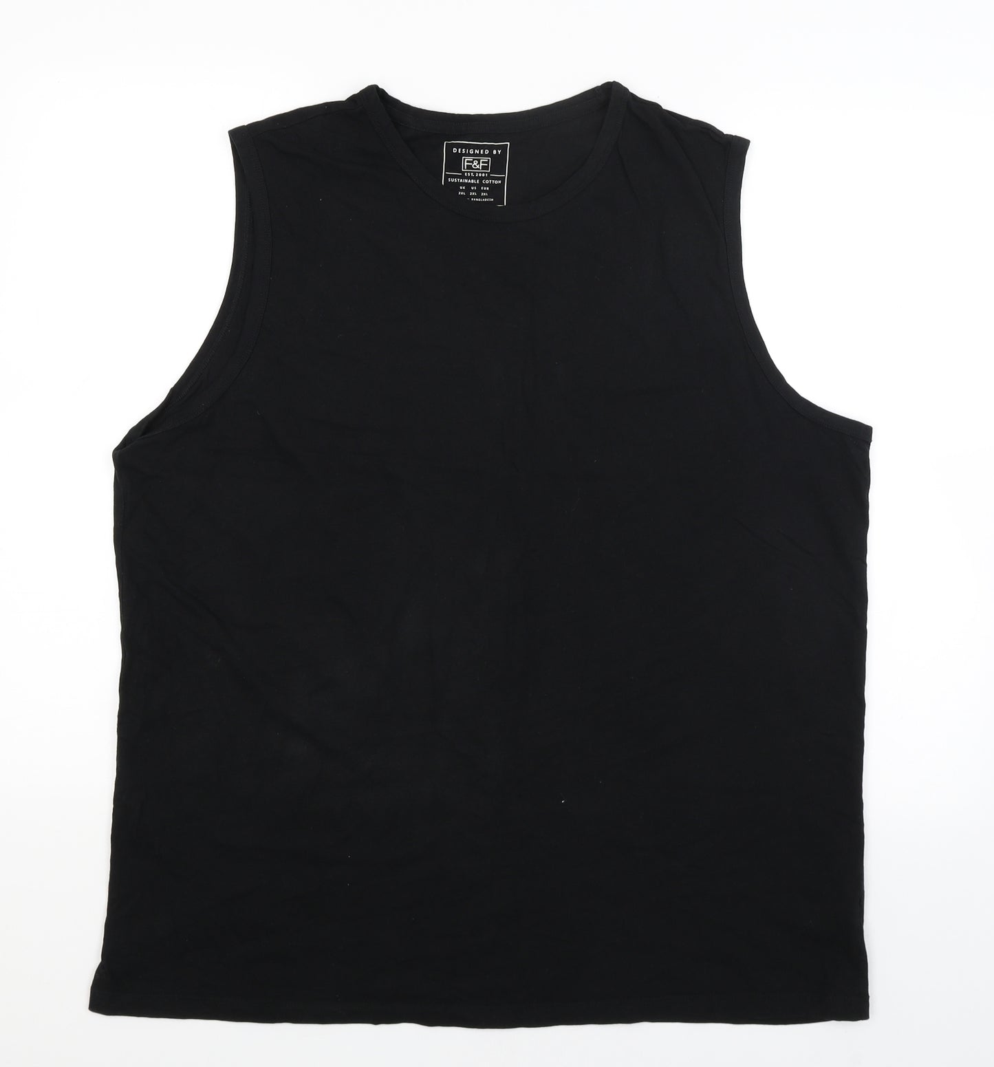 F&F Mens Black    T-Shirt Size 2XL