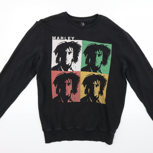 Primark Mens Black   Pullover Jumper Size M  - Bob Marley