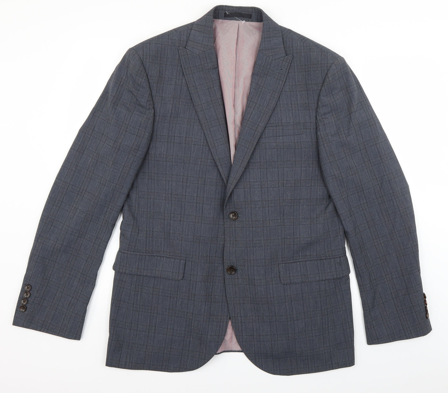 NEXT Mens Blue Check   Blazer Size 40