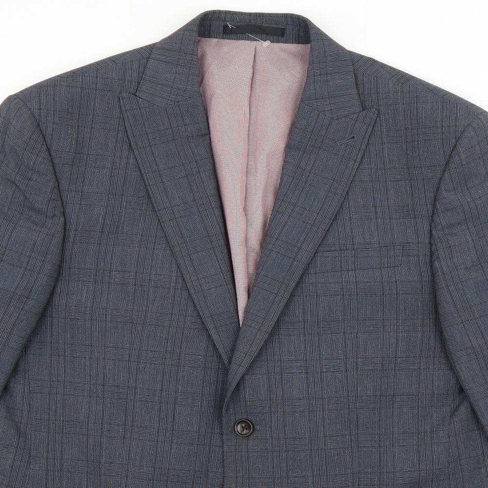 NEXT Mens Blue Check   Blazer Size 40