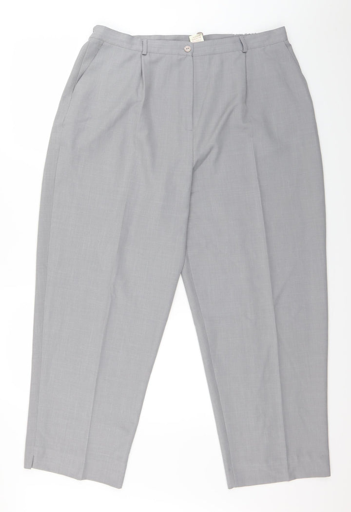 Bonmarché Womens Grey   Dress Pants Trousers Size 22 L26.5 in