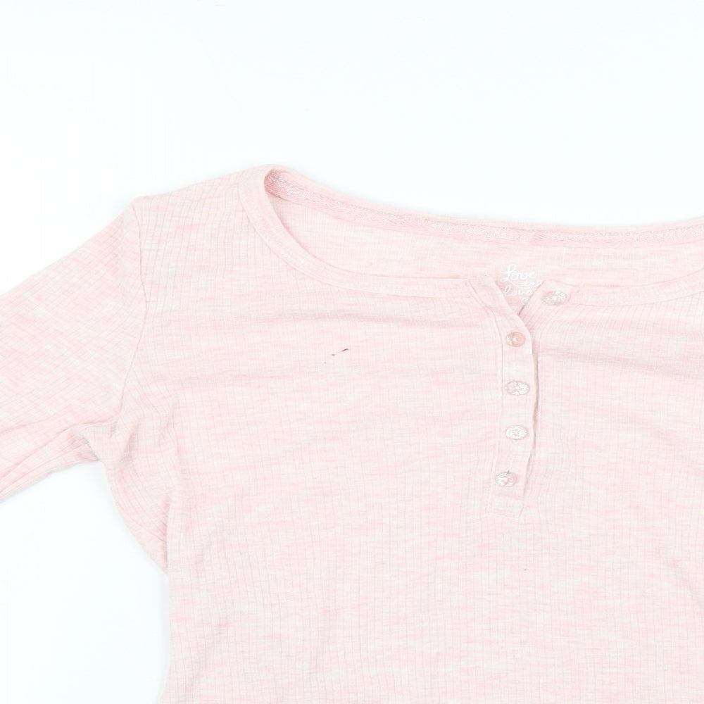 Primark Womens Pink Solid  Babydoll Pyjama Top Size S