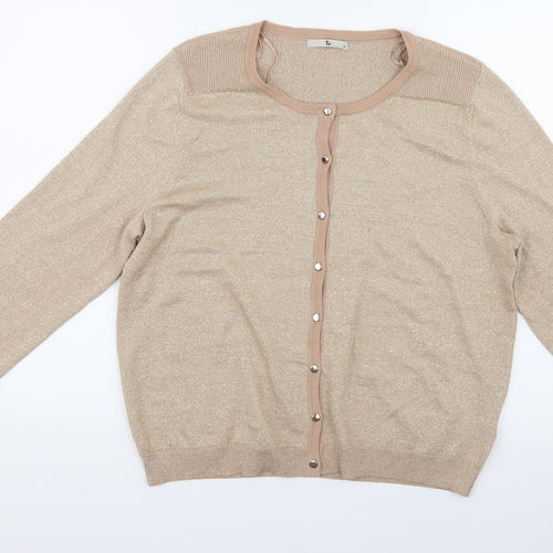 TU Womens Beige   Cardigan Jumper Size 16