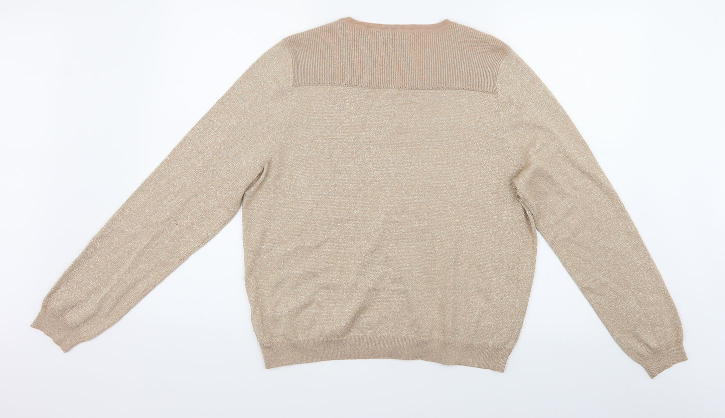 TU Womens Beige   Cardigan Jumper Size 16