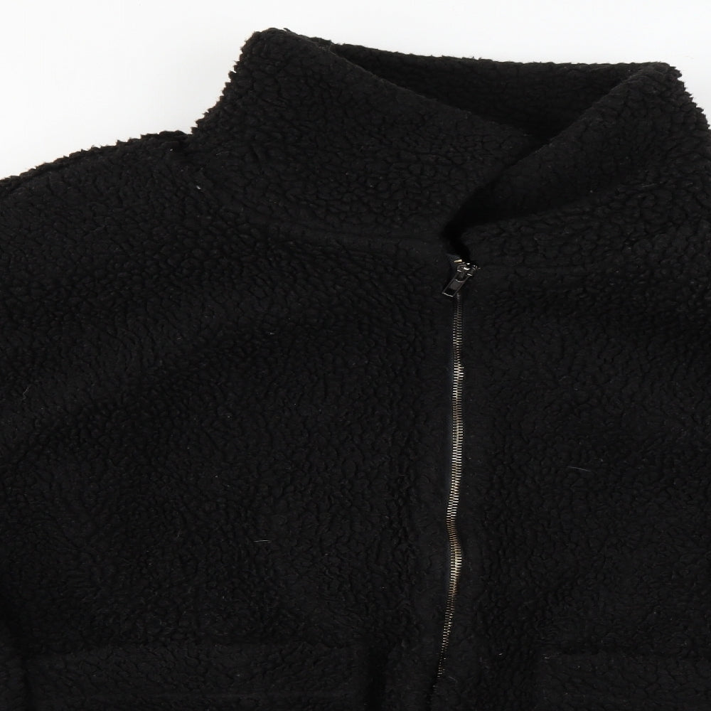 PRETTYLITTLETHING Womens Black   Puffer Jacket Coat Size 16