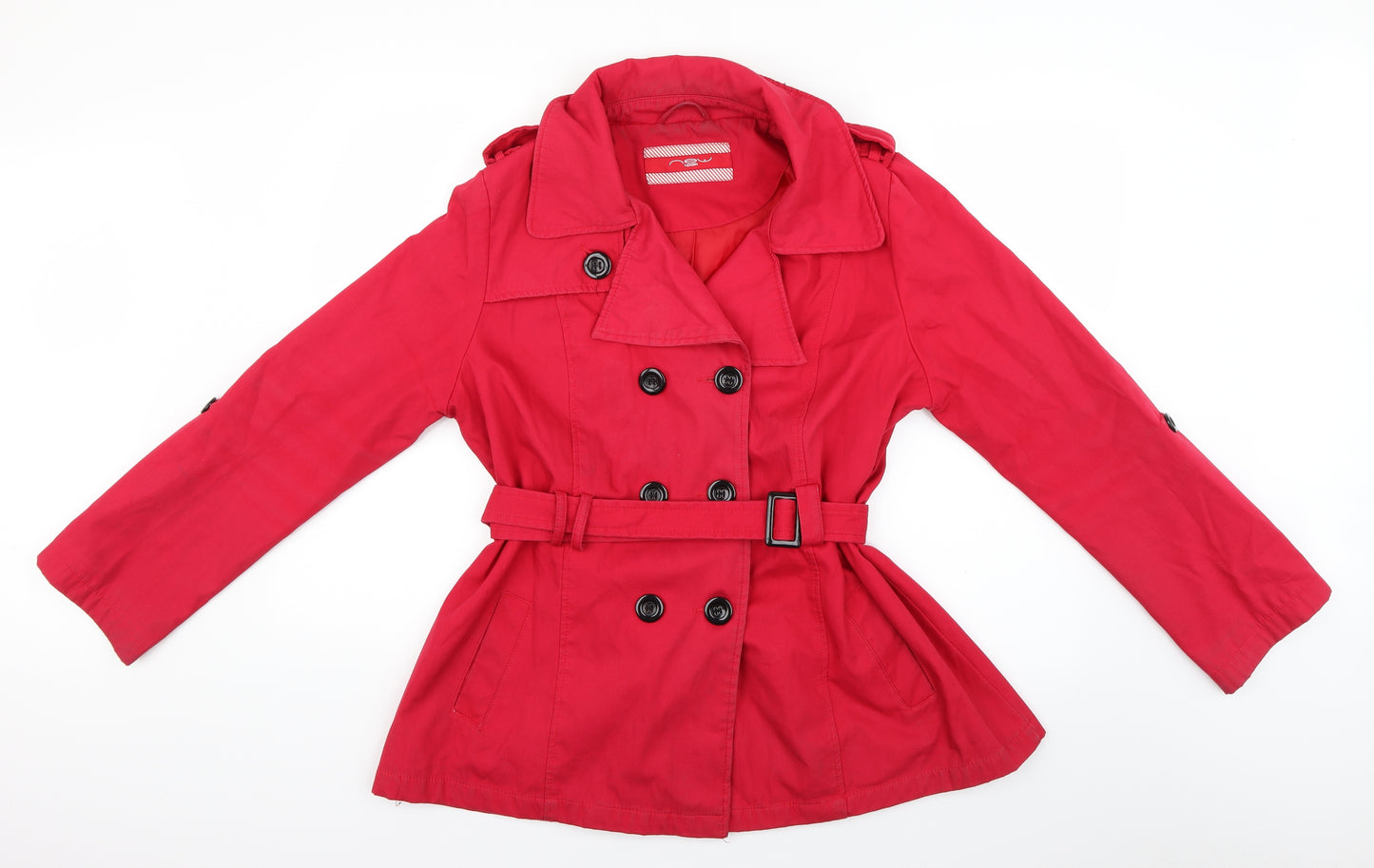 New Look Womens Red   Trench Coat Coat Size 18