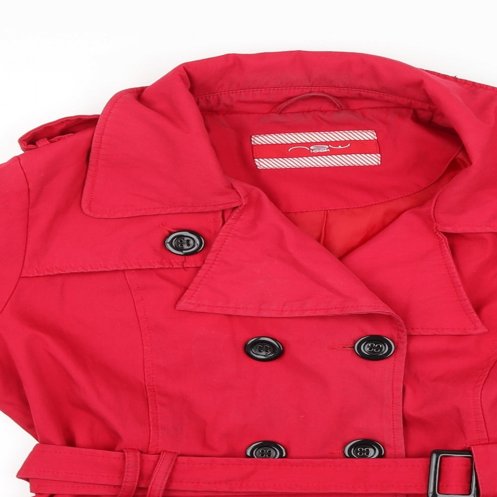 New Look Womens Red   Trench Coat Coat Size 18