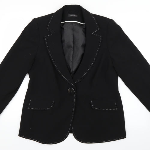 essence Womens Black   Jacket Blazer Size 16