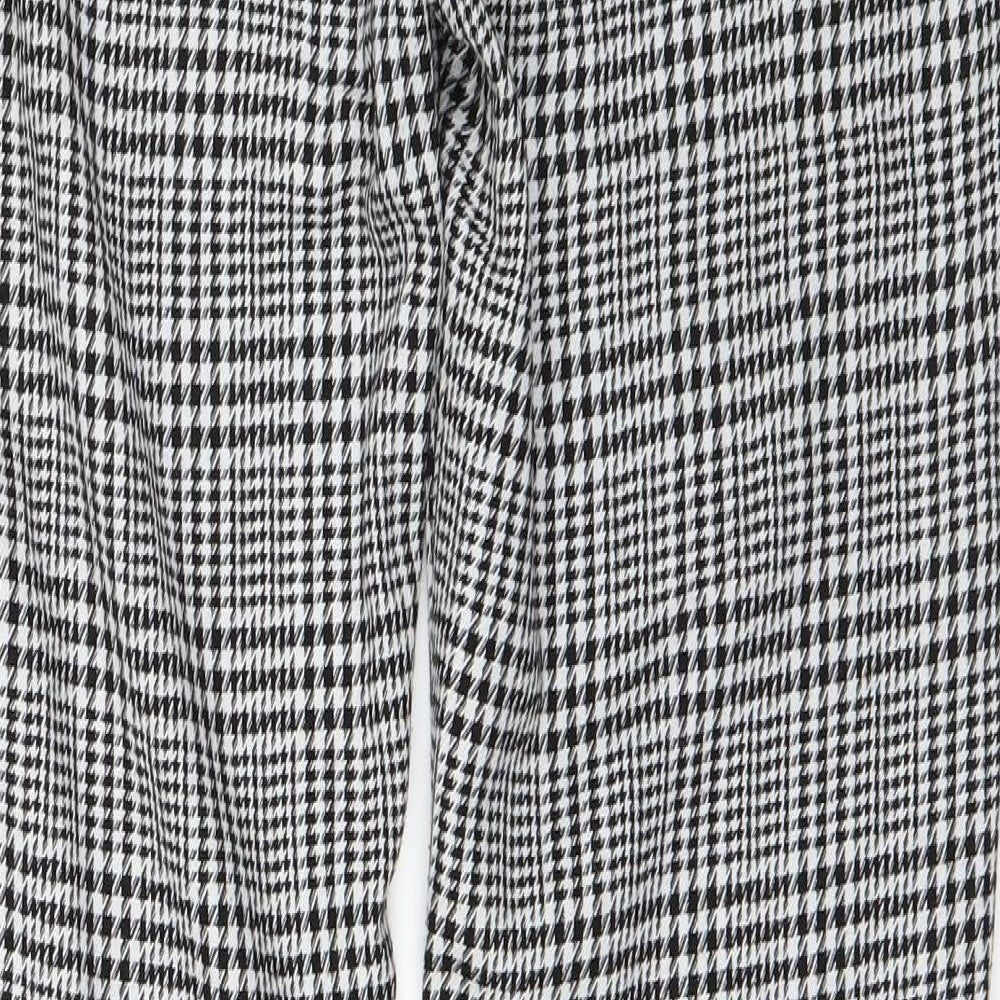 Select Womens Black Houndstooth  Trousers  Size 12 L29.5 in