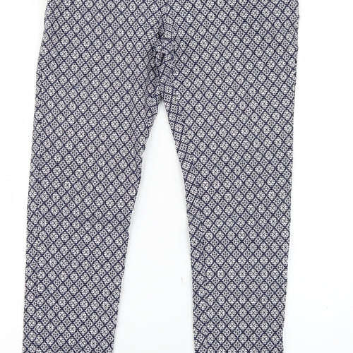Primark Womens Blue Argyle/Diamond  Trousers  Size 12 L26 in
