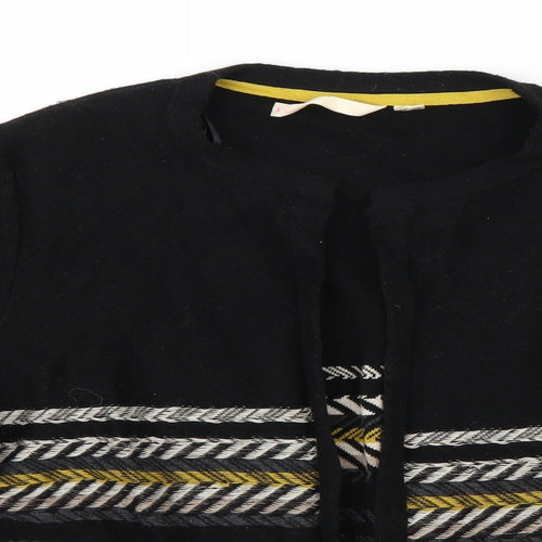 White Stuff Womens Black Striped  Cardigan Jumper Size 16
