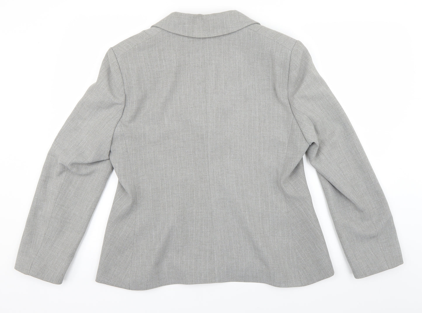 Marks and Spencer Womens Grey Pinstripe  Jacket Blazer Size 14