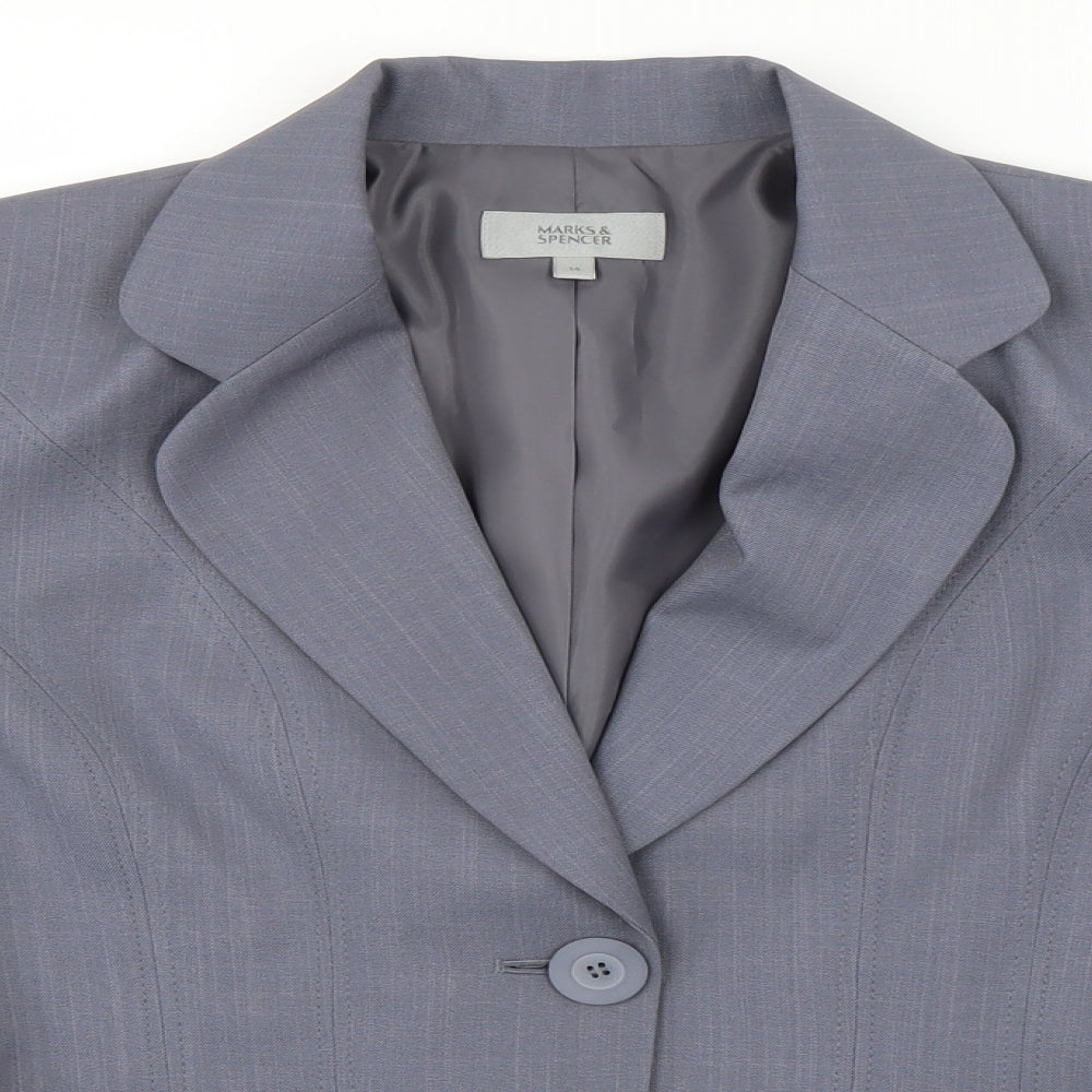 Marks and Spencer Womens Grey   Jacket Blazer Size 14