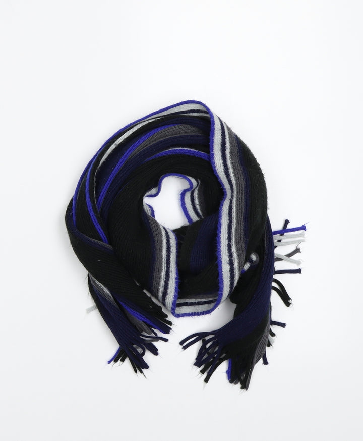 Preworn Mens Blue Striped Scarf One Size