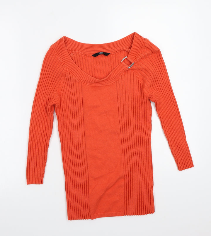 BHS Womens Orange Pullover Jumper Size 14
