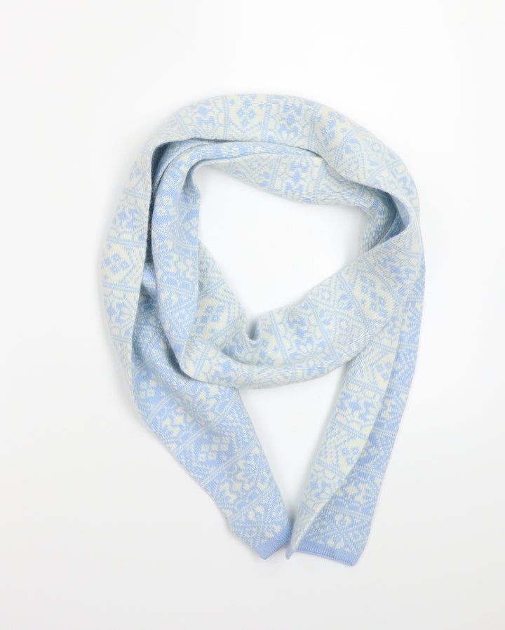 Preworn Womens White Geometric   Scarf