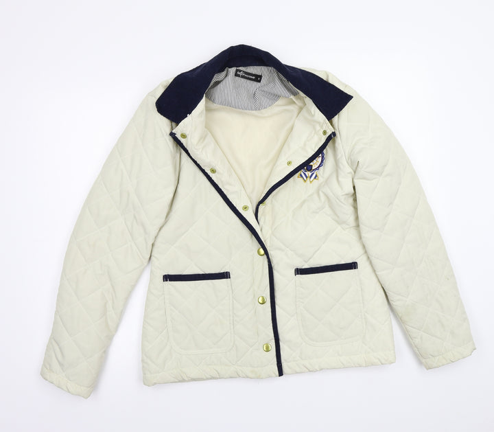 internationale Womens Beige Jacket Coat Size 12