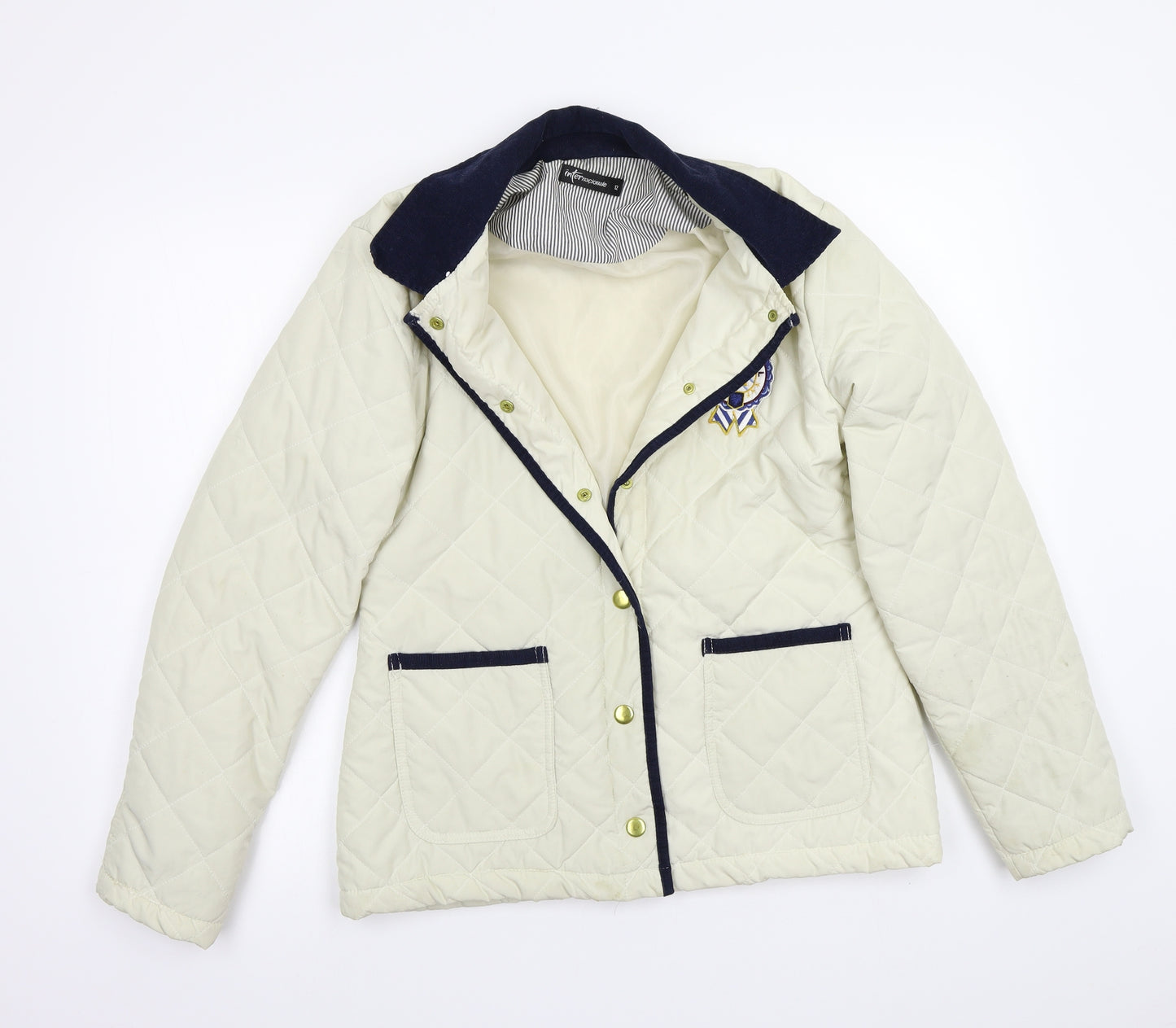 internationale Womens Beige   Jacket Coat Size 12