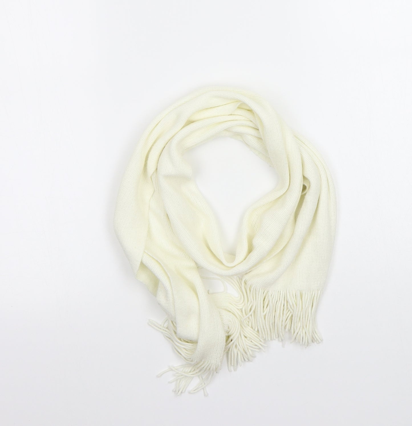 Preworn Womens White    Scarf