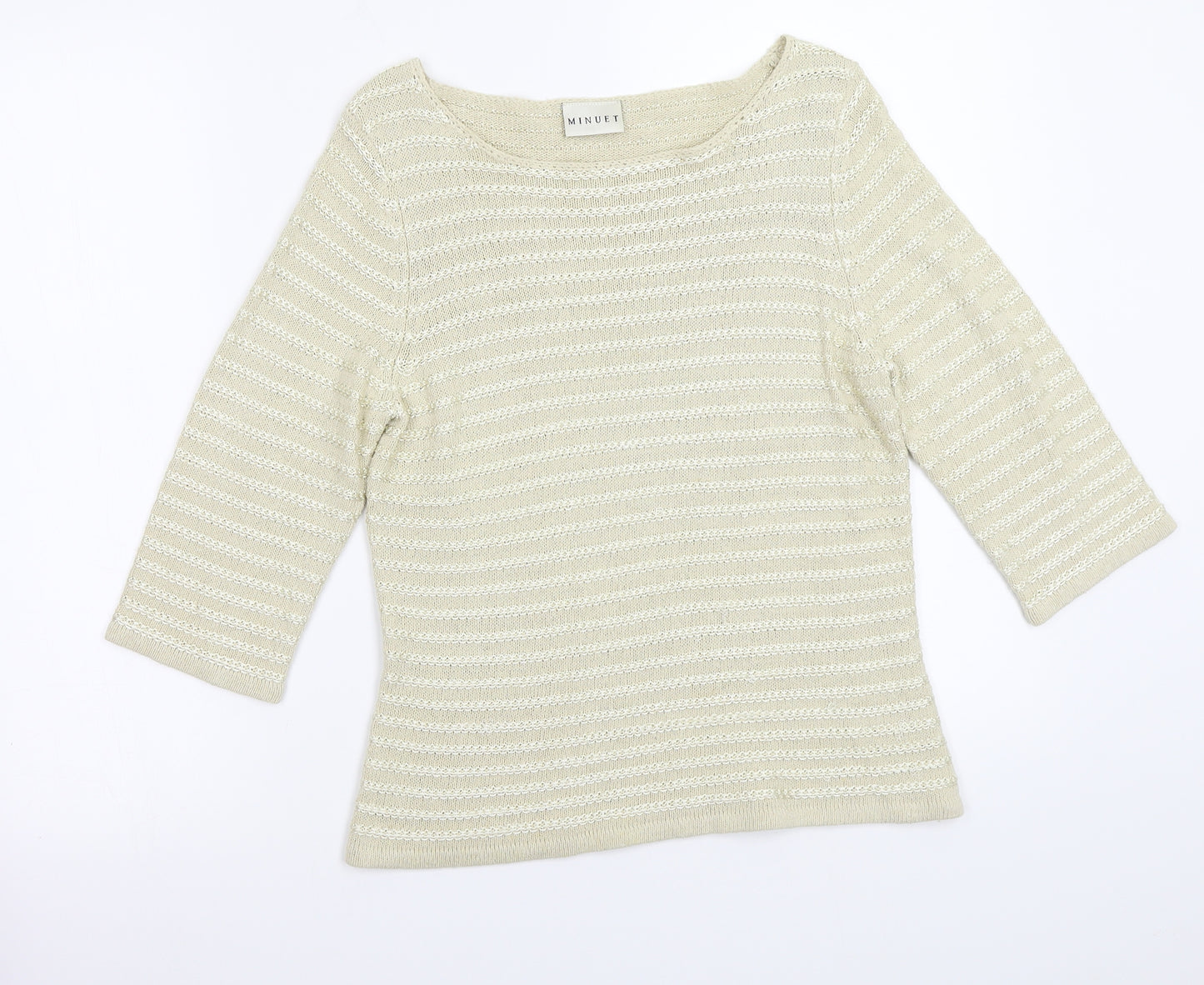 Minuet Womens Beige   Pullover Jumper Size 12