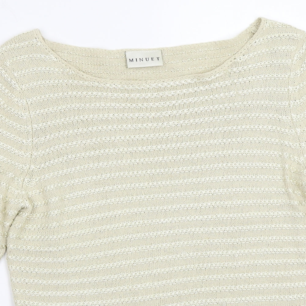 Minuet Womens Beige   Pullover Jumper Size 12
