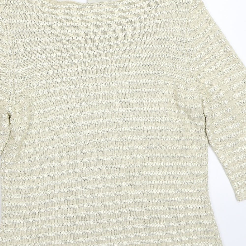 Minuet Womens Beige   Pullover Jumper Size 12
