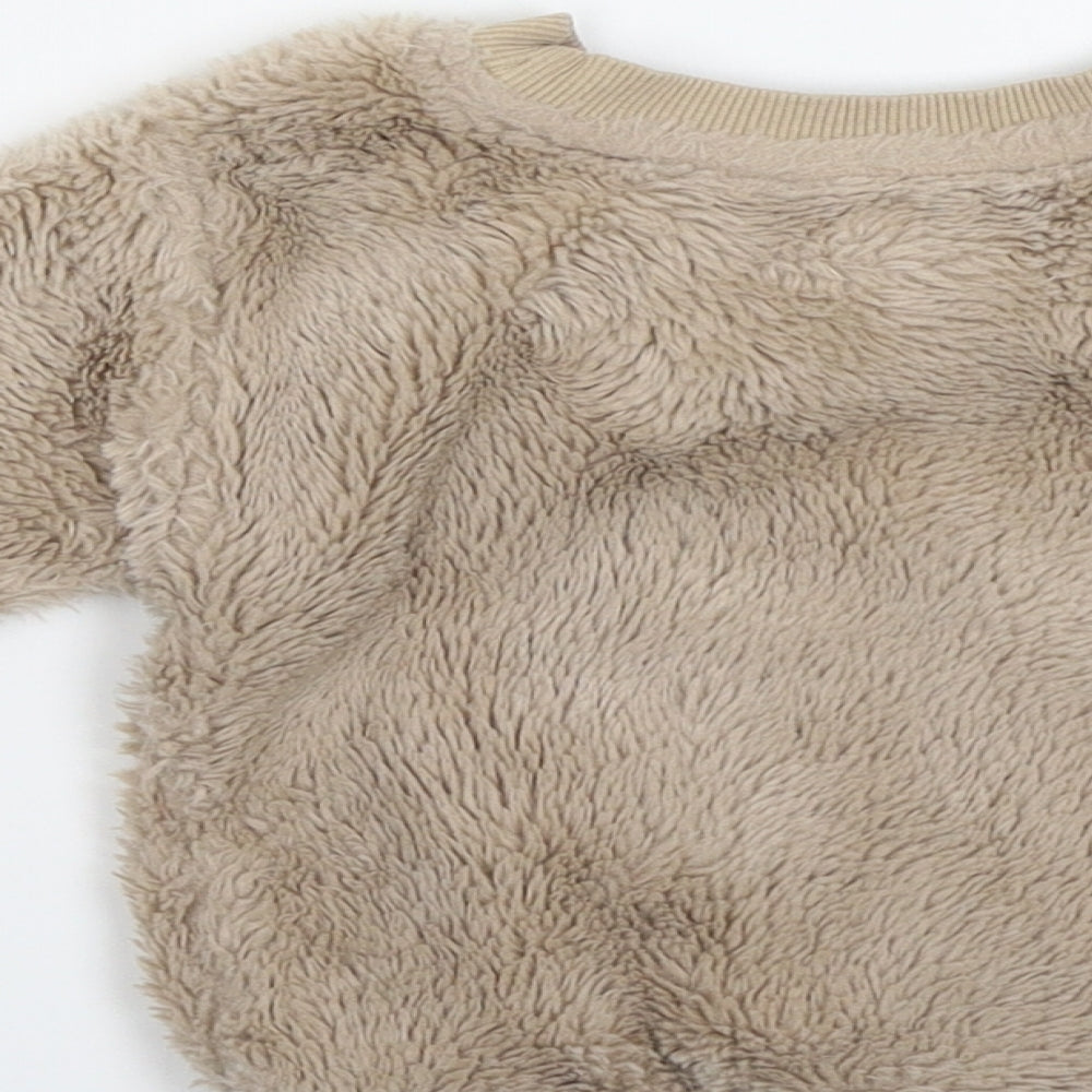 Nutmeg Girls Brown   Pullover Jumper Size 2 Years