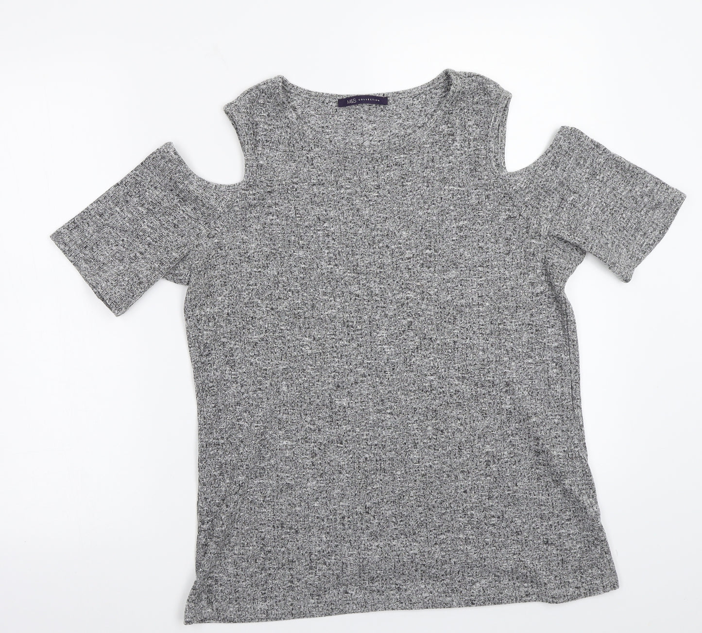 Marks and Spencer Womens Grey   Basic T-Shirt Size 16
