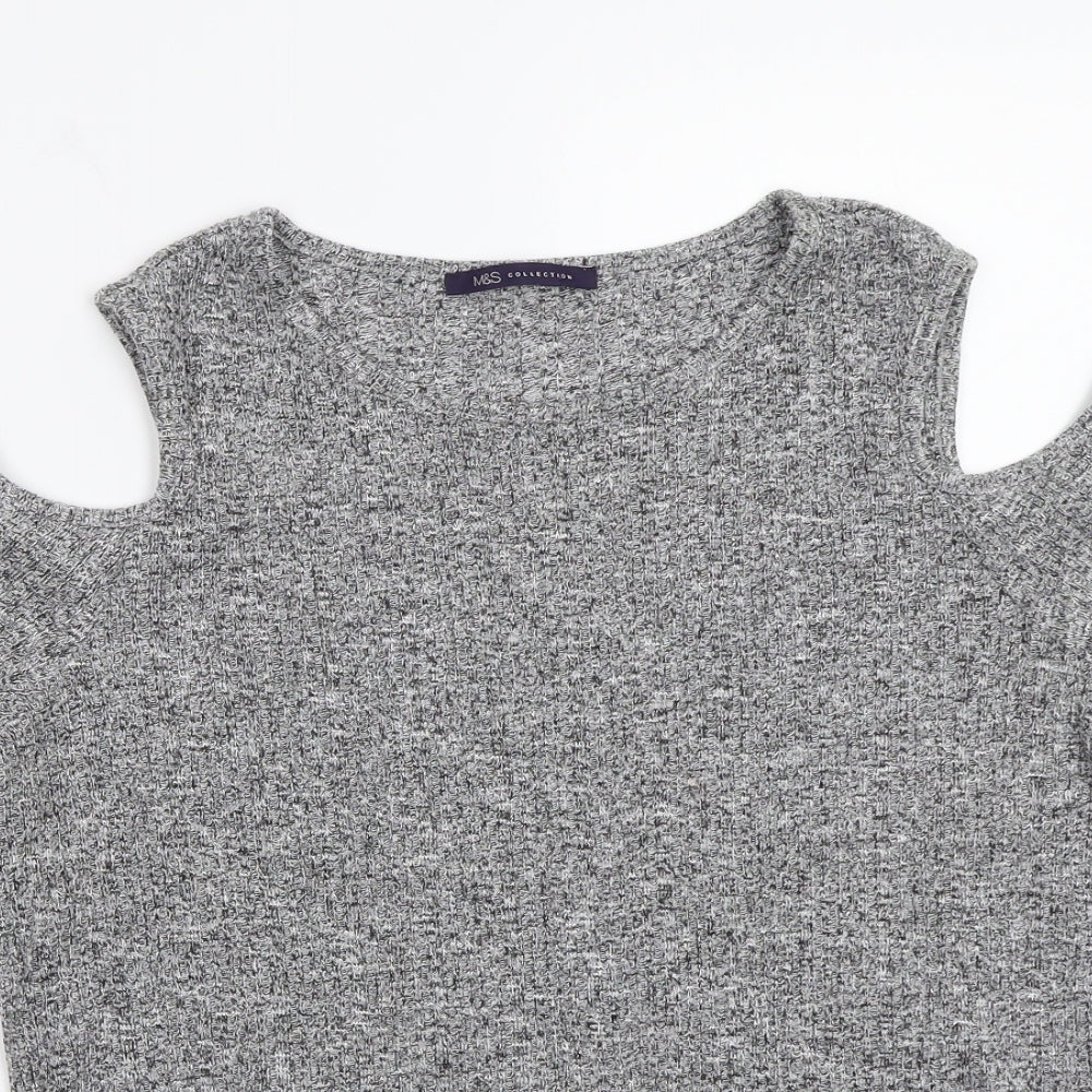 Marks and Spencer Womens Grey   Basic T-Shirt Size 16