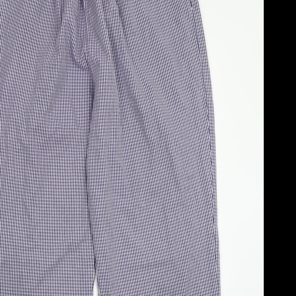 Dover seaways Mens Blue Check  Trousers  Size L L31 in - Chefswear