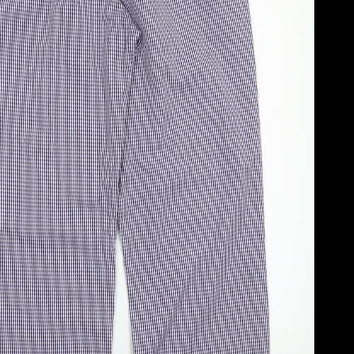 Dover seaways Mens Blue Check  Trousers  Size L L31 in - Chefswear