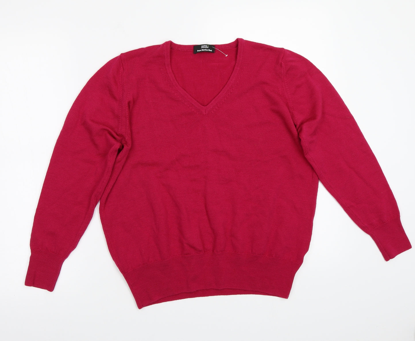 Marks and Spencer Womens Pink   Pullover Jumper Size 14