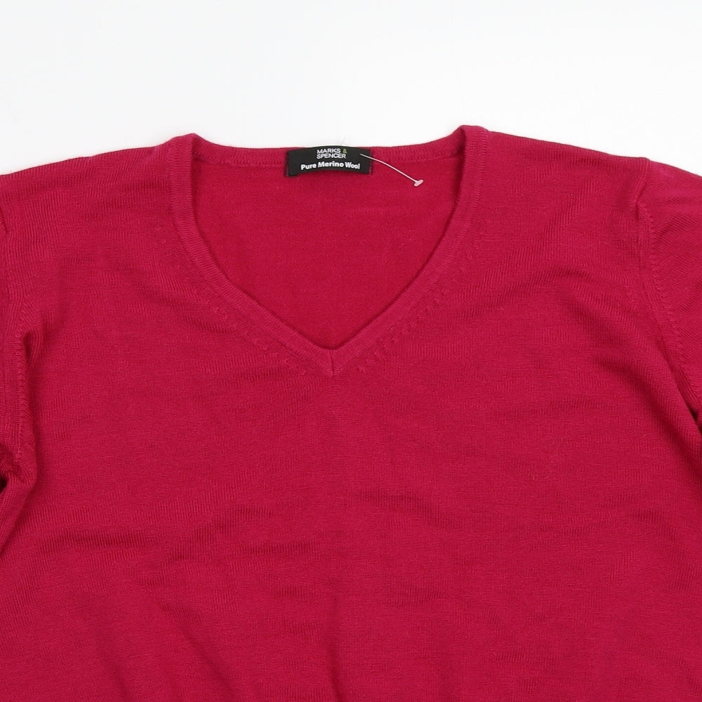 Marks and Spencer Womens Pink   Pullover Jumper Size 14