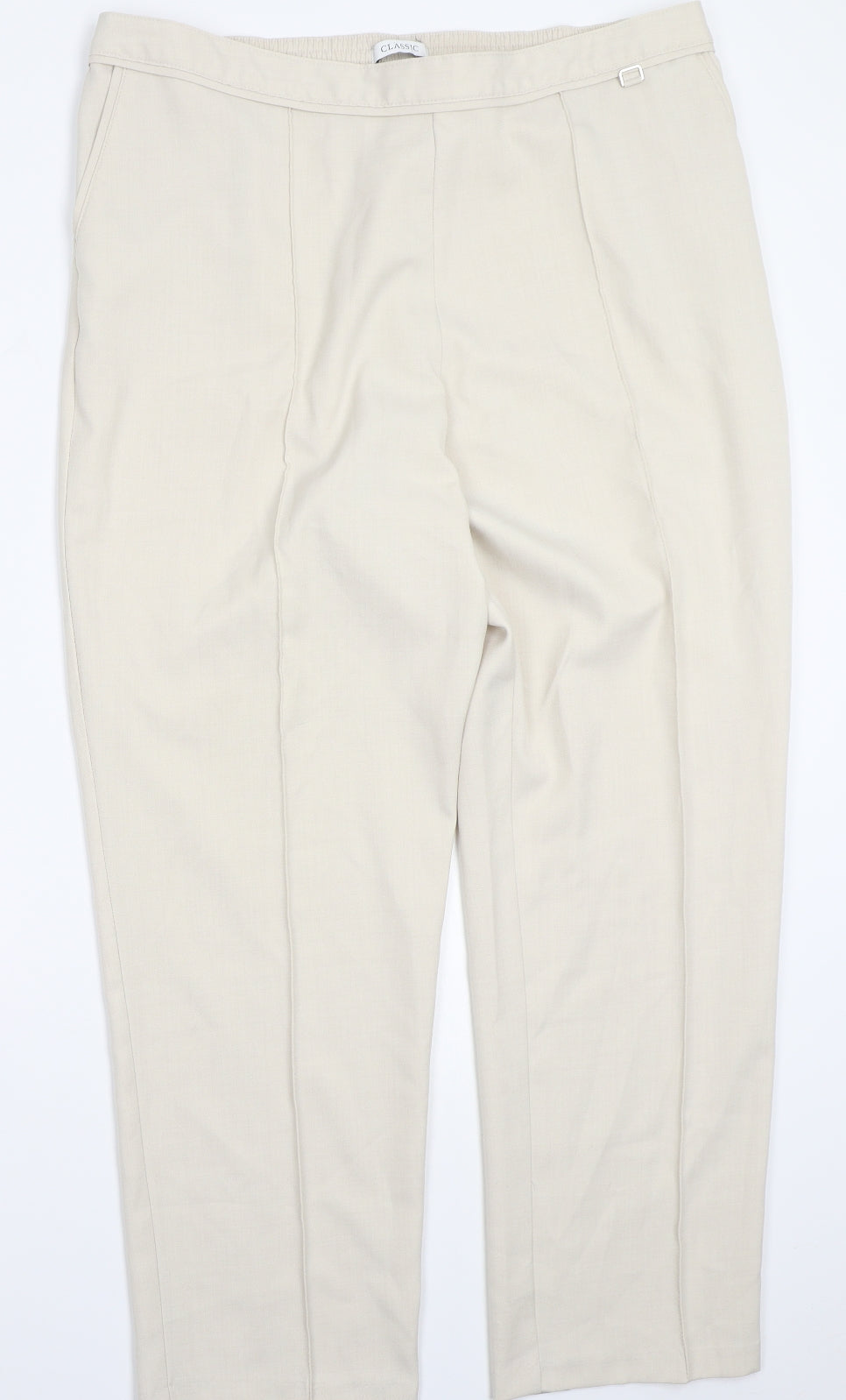 Marks and Spencer Womens Ivory   Trousers  Size 18 L27 in