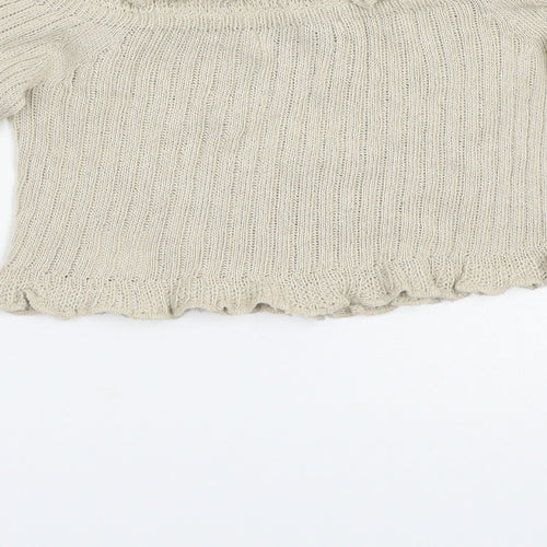 Prague Womens Beige   Pullover Jumper Size S