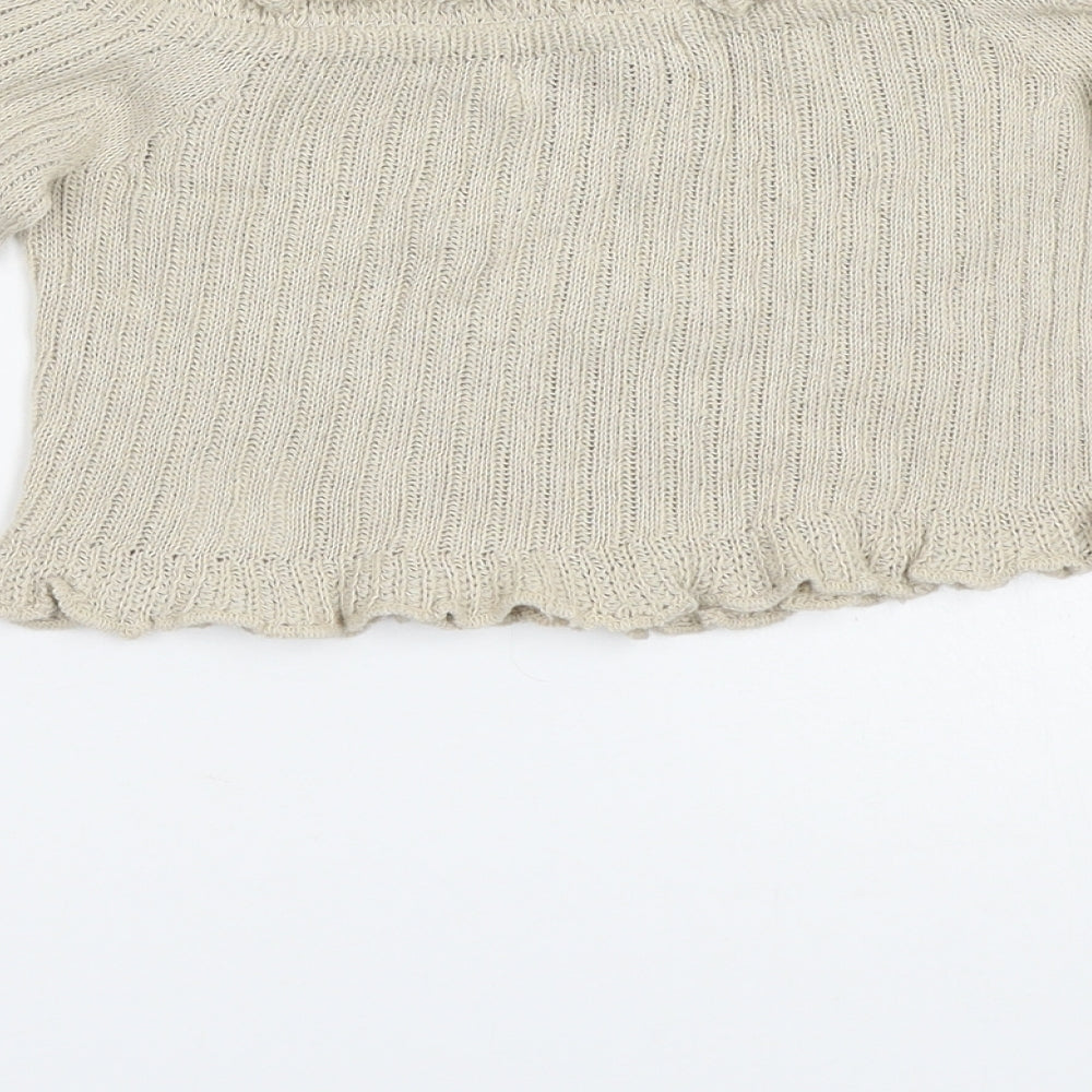 Prague Womens Beige   Pullover Jumper Size S