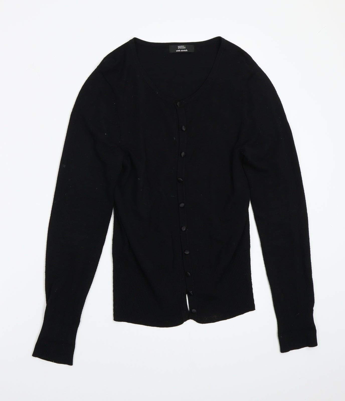 Marks and Spencer Womens Black   Cardigan Jumper Size 12